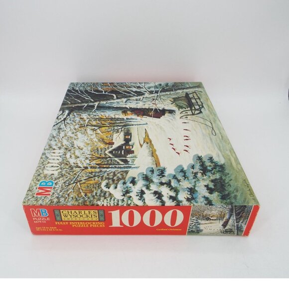 Charles Wysocki's Americana Cardinal Christmas Puzzle 1000 Pieces NEW - Picture 3 of 9